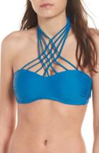 Women's Volcom Strappy Bandeau Bikini Top - Blue