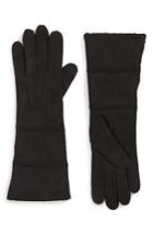 Women's Ugg Long Slim Genuine Shearling Gloves - Black