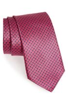 Men's Canali Micro Print Silk Tie, Size - Pink