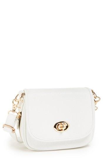 Street Level Faux Leather Crossbody (juniors) White