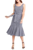 Women's J.crew Gingham Ruffle Hem Midi Dress