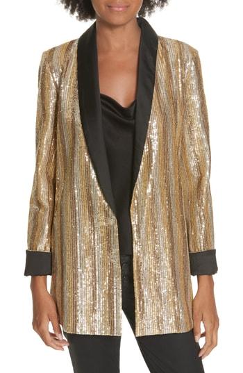Women's Alice + Olivia Jace Embellished Oversize Blazer