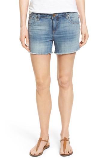 Women's Kut From The Kloth 'gidget' Denim Cutoff Shorts - Blue