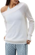 Women's Sweat Betty Enliven One-shoulder Sweater - White