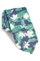 Men's The Tie Bar Floral Linen Tie, Size - Blue
