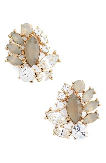 Women's Marchesa Sheer Bliss Cluster Button Earrings