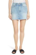 Women's Frame Le Mini Raw Edge Denim Skirt - Blue