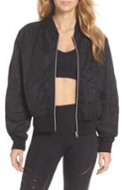 Women's Zella Luxury Bomber Jacket, Size - Black