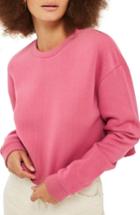 Women's Topshop Crop Sweatshirt Us (fits Like 0) - Pink