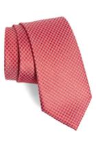 Men's Nordstrom Men's Shop Decent Neat Geometric Silk Tie, Size - Red