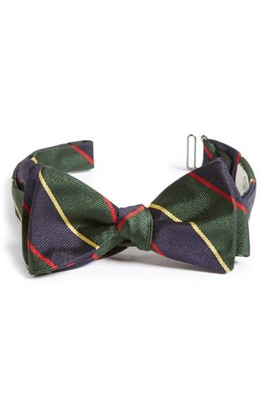 Men's Gitman Stripe Silk Bow Tie, Size - Blue