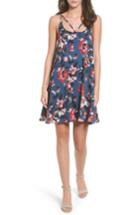 Women's Bp. Print Strappy Slipdress - Blue