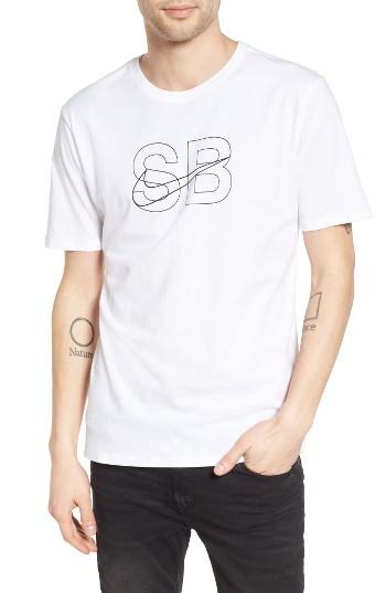 Men's Nike Sb Thin Lines Graphic T-shirt - White