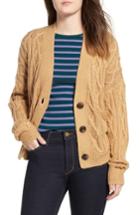 Women's Bp. Cable Knit Cardigan, Size - Brown