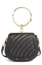 Chloe Small Nile Quilted Leather Crossbody Bag - Black