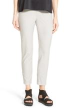Petite Women's Eileen Fisher Stretch Crepe Slim Ankle Pants P - Grey