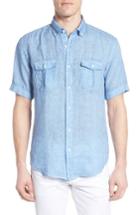 Men's Bugatchi Shaped Fit Linen Sport Shirt