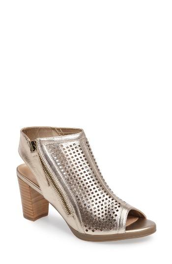 Women's Bella Vita Lenore Open Toe Bootie .5 M - Metallic