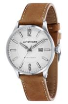 Men's James Mccabe New Belfast Slim Leather Strap Watch, 43mm
