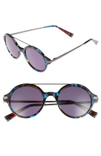Women's Ed Ellen Degeneres 49mm Round Sunglasses - Lapis