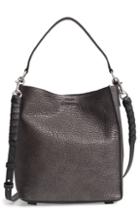 Allsaints Small Voltaire North/south Leather Tote - Grey