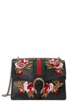 Gucci Medium Dionysus Embroidered Roses Leather Shoulder Bag - None