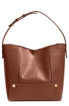 Stella Mccartney Popper Faux Leather Bucket Bag - Brown