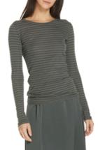 Women's Vince Double Pinstripe Top - Black