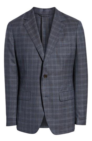 Men's Bonobos Slim Fit Unconstructed Plaid Blazer R - Grey