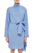 Women's Topshop Boutique Asymmetrical Godet Shirtdress Us (fits Like 2-4) - Blue