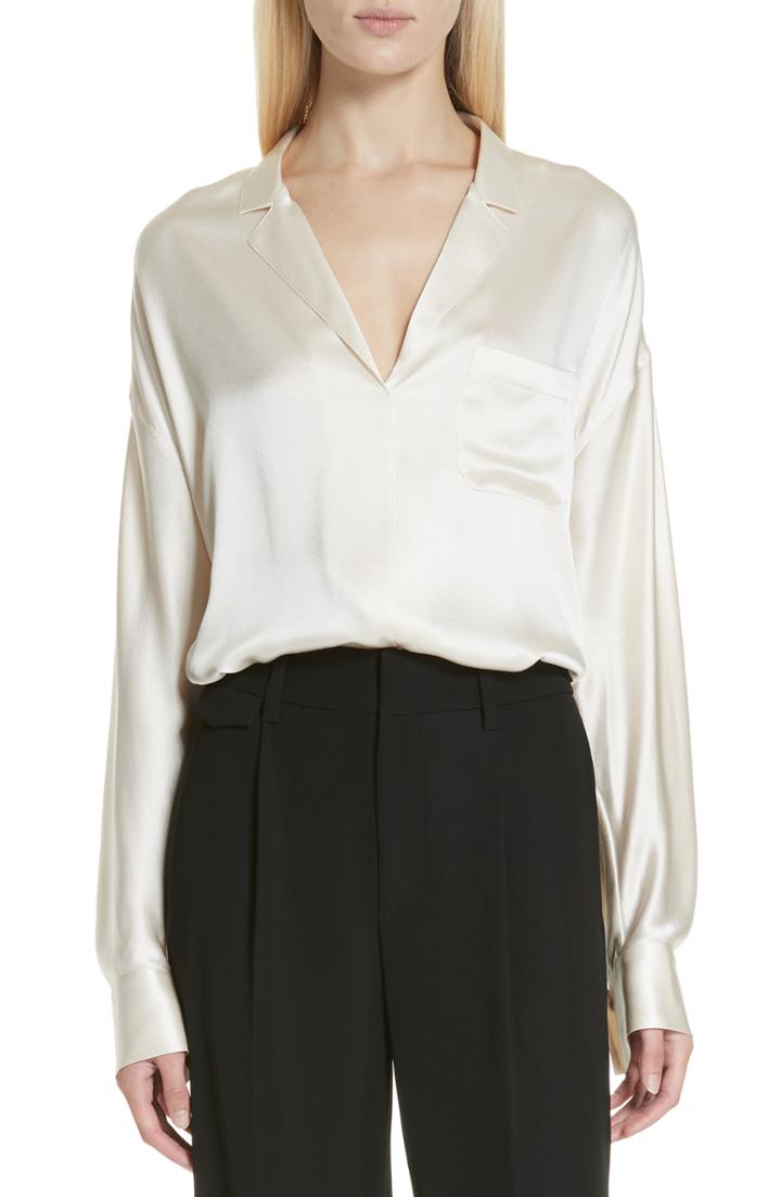 Women's Vince Silk Top - Ivory