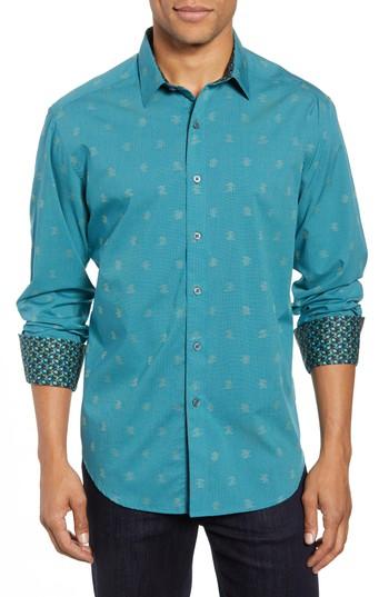 Men's Robert Graham Vidin Fit Jacquard Dot Sport Shirt
