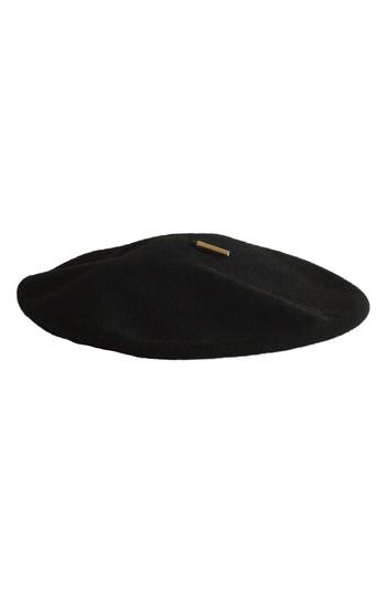 Women's Janessa Leone Renee Wool Beret - Black