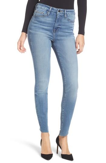 Women's Good American Good Legs High Waist Cascade Hem Skinny Jeans