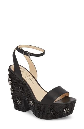 Women's Jessica Simpson Cressia Platform Sandal M - Black