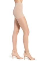 Women's Item M6 Invisible Open Toe Tights, Size L2-s - Beige