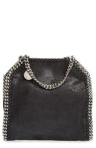 Stella Mccartney 'tiny Falabella' Faux Leather Crossbody Bag - Black