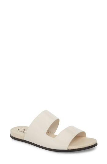 Women's Calvin Klein Posey Slide Sandal M - White