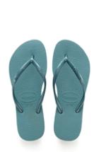Women's Havaianas 'slim' Flip Flop /40 Br - Blue/green