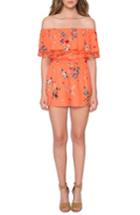 Women's Willow & Clay Off The Shoulder Ruffle Romper