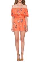 Women's Willow & Clay Off The Shoulder Ruffle Romper