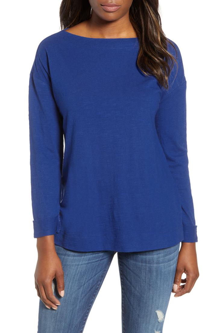 Women's Caslon Boatneck Tee - Blue