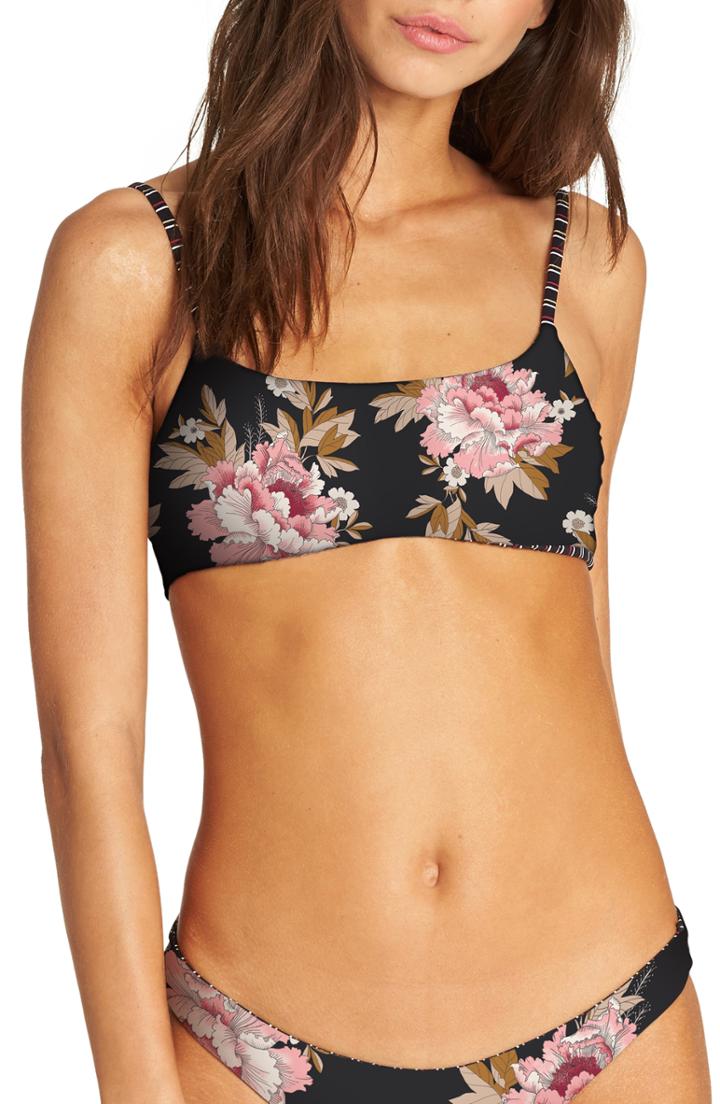 Women's Billbong Mellow Luv Mini Crop Reversible Bikini Top - Black