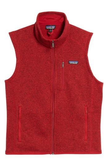 Men's Patagonia 'better Sweater' Zip Front Vest - Red