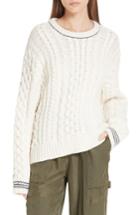 Women's Rag & Bone Brighton Lambswool Aran Sweater - Ivory