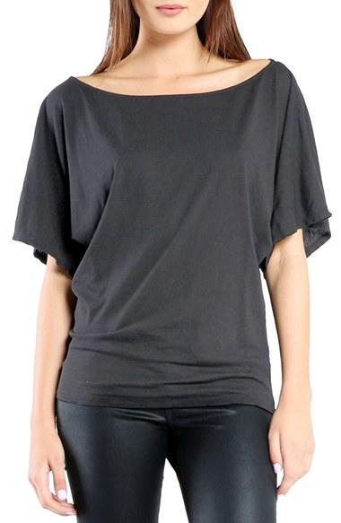 Women's Michael Stars Boatneck Dolman Tee, Size - Grey