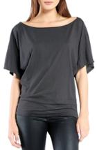 Women's Michael Stars Boatneck Dolman Tee, Size - Grey