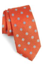 Men's Calibrate Cloisters Neat Silk Tie, Size - Orange