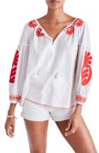 Women's Madewell Blossom Applique Cotton Blouse