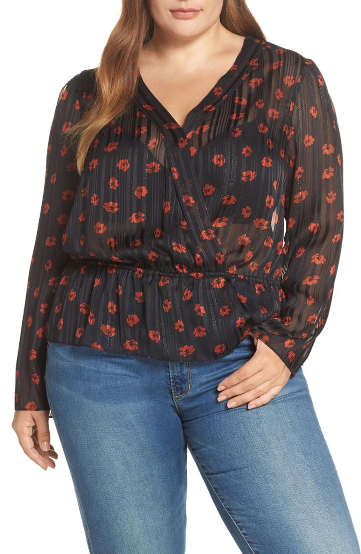 Women's Wayf Virginia Peplum Top - Black